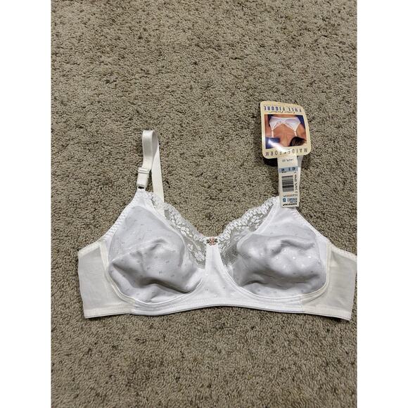 Vintage NEW Maidenform Bra 40B Letter Perfect Wireless Soft Cup White NWT J25 - Picture 1 of 5